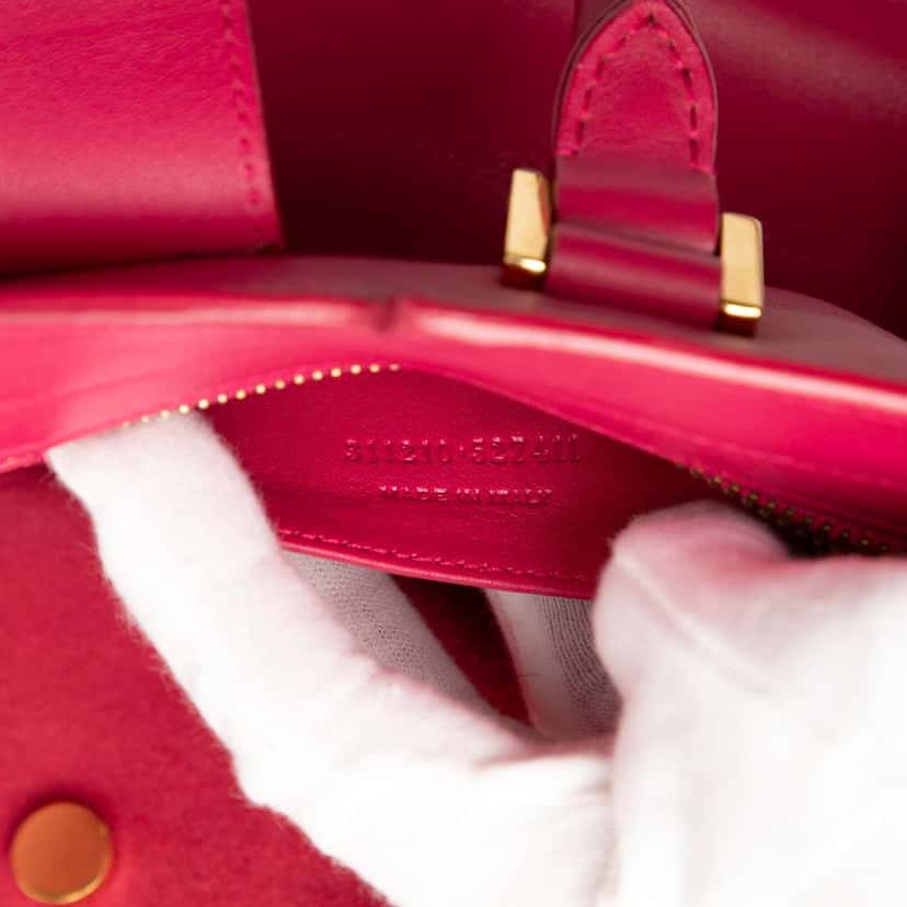 Saint Laurent Small Calfskin Cabas Chyc Satchel Pink Leather Very good condition - Box View