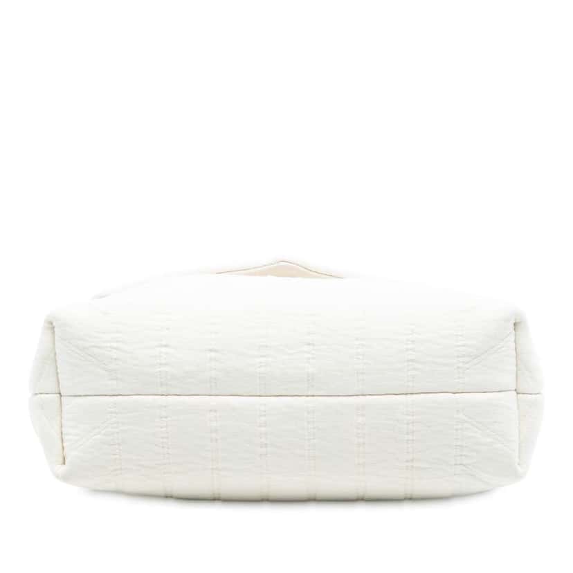 Saint Laurent Small Jersey Loulou Puffer Shoulder Bag White Cotton Good condition - Inside View