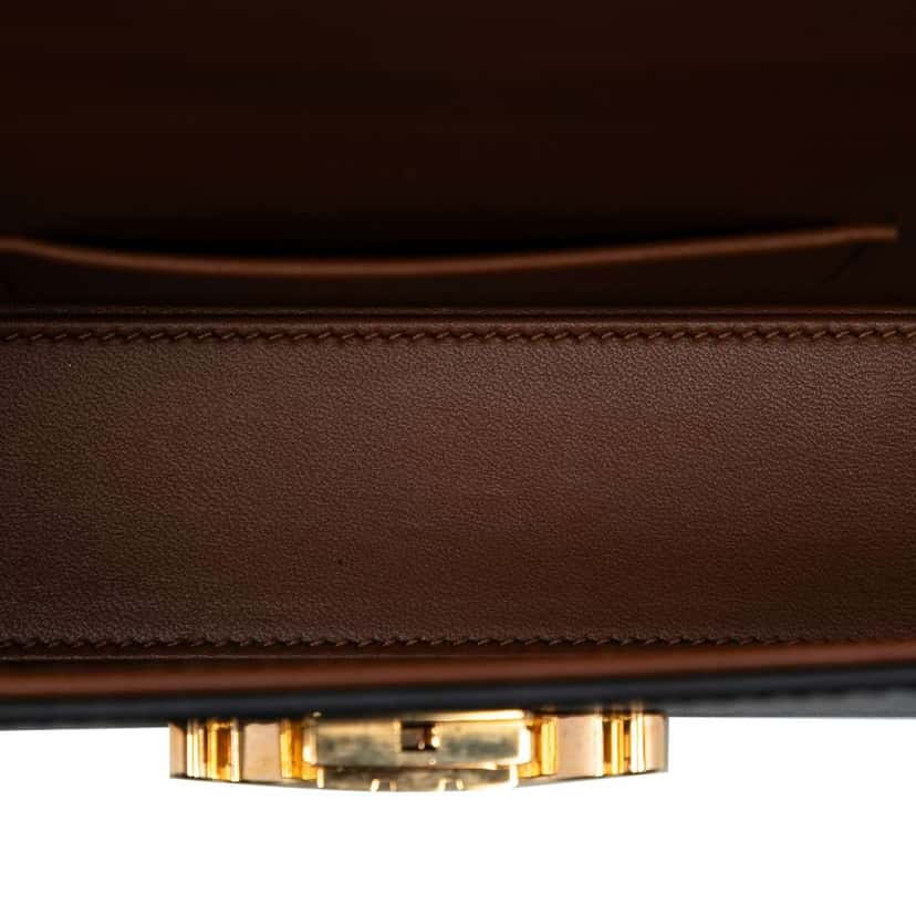 Celine Triomphe Coated Canvas Box Top Handle Bag Brown Canvas Very good condition - Model View