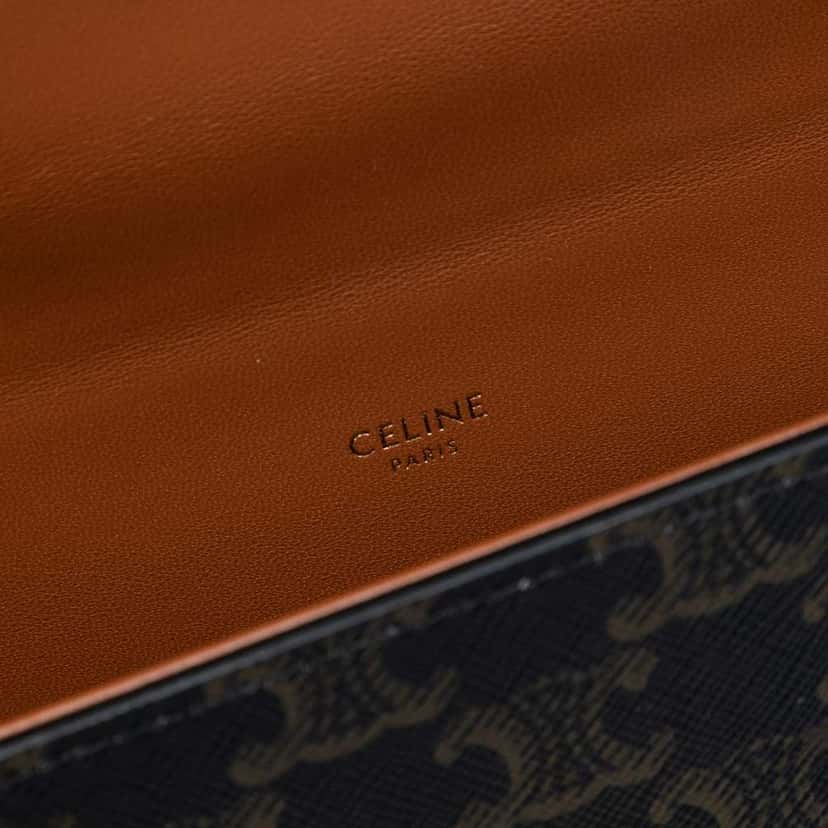 Celine Triomphe Coated Canvas Box Top Handle Bag Brown Canvas Very good condition - Box View