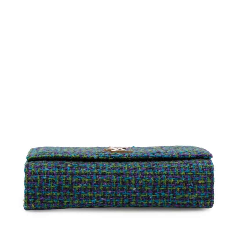 Saint Laurent Small Tweed Monogram Kate Crossbody Blue Tweed Good condition - Inside View