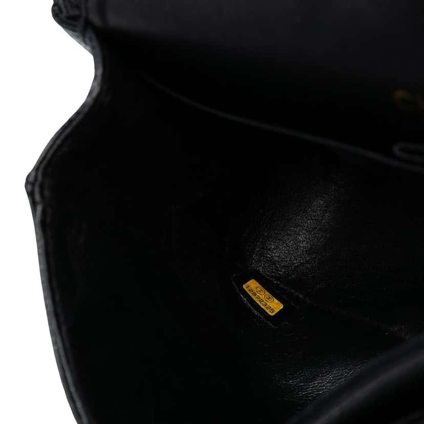 Chanel Medium Classic Caviar Double Flap Black Leather Good condition - Box View