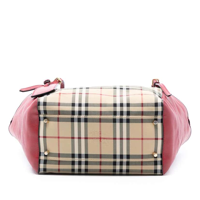 Burberry Small Haymarket Check Canvas and Leather Canterbury Tote Brown Canvas Very good condition - Inside View