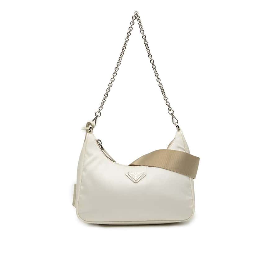 Prada Re Nylon Re Edition 2005 Satchel White Very good condition - Front View