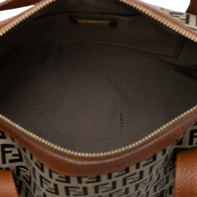 Fendi Zucchino Canvas Tote Brown Canvas Good condition - Model View