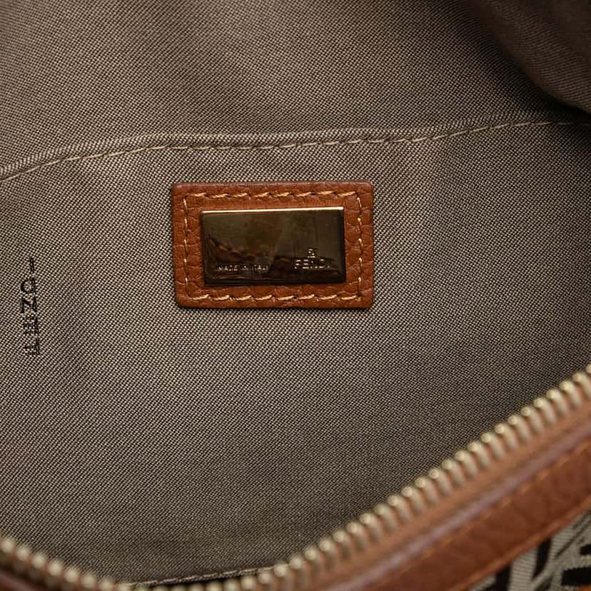 Fendi Zucchino Canvas Tote Brown Canvas Good condition - Box View