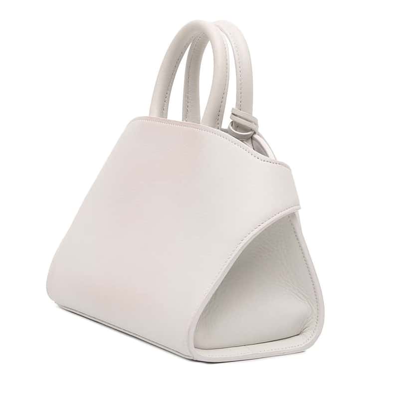 Salvatore Ferragamo Calfskin Hug Satchel XS White Leather Good condition - Back View