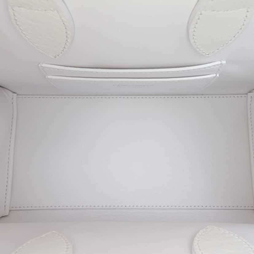 Salvatore Ferragamo Calfskin Hug Satchel XS White Leather Good condition - Model View