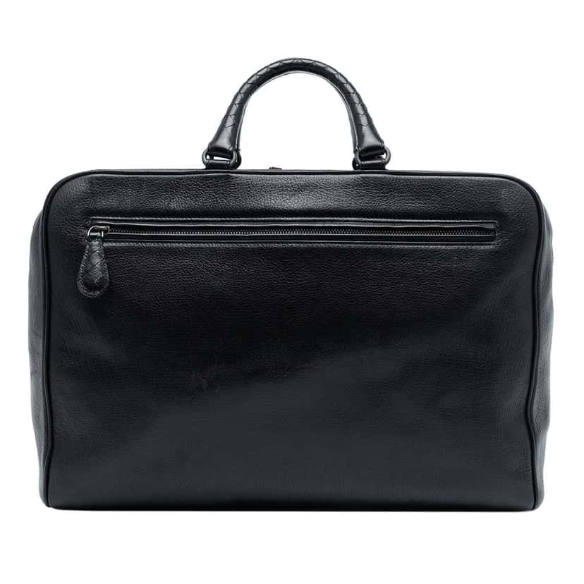 Bottega Veneta Madras Sfumato Brera Handbag Black Leather Very good condition - Front View