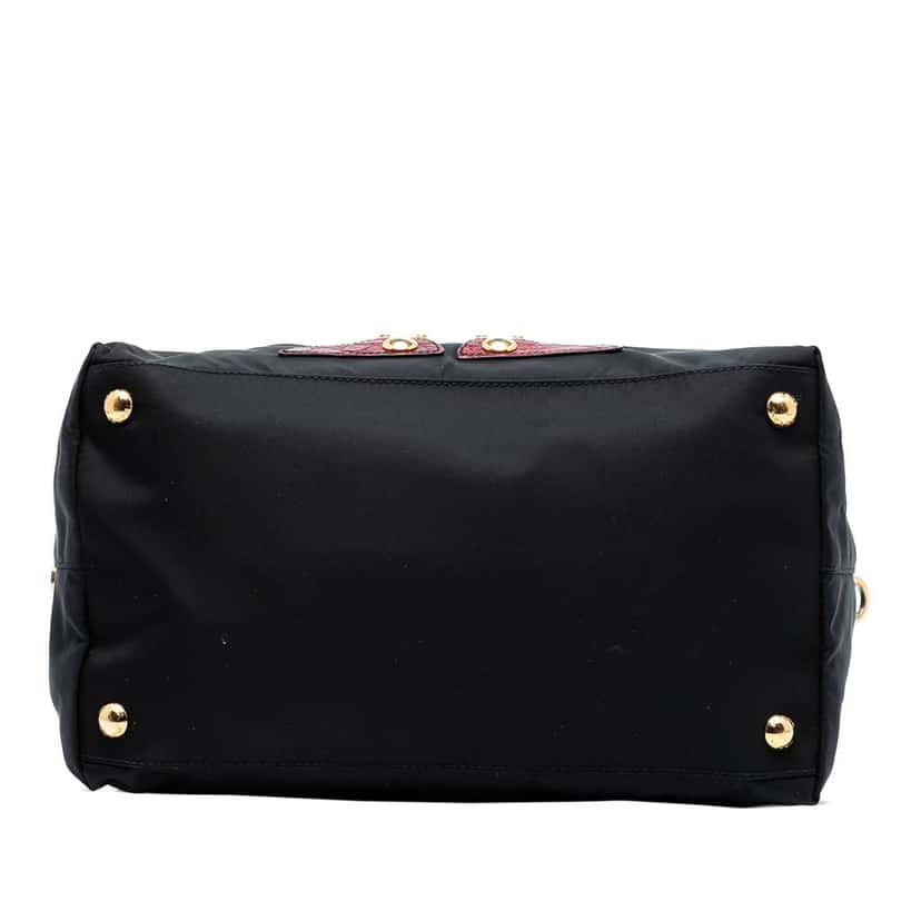 Prada Saffiano Trimmed Tessuto Robot Convertible Tote Black Good condition - Inside View