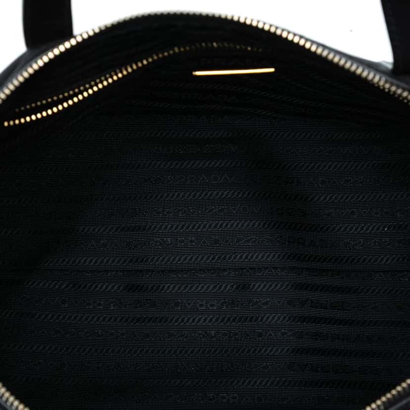 Prada Saffiano Trimmed Tessuto Robot Convertible Tote Black Good condition - Model View