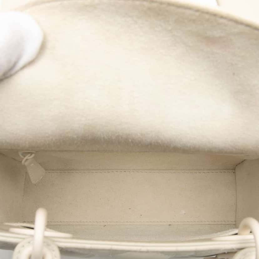 Dior Small Ultra Matte Calfskin Cannage My ABCDior Lady Dior White Leather Good condition - Model View