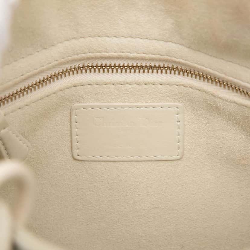 Dior Small Ultra Matte Calfskin Cannage My ABCDior Lady Dior White Leather Good condition - Box View