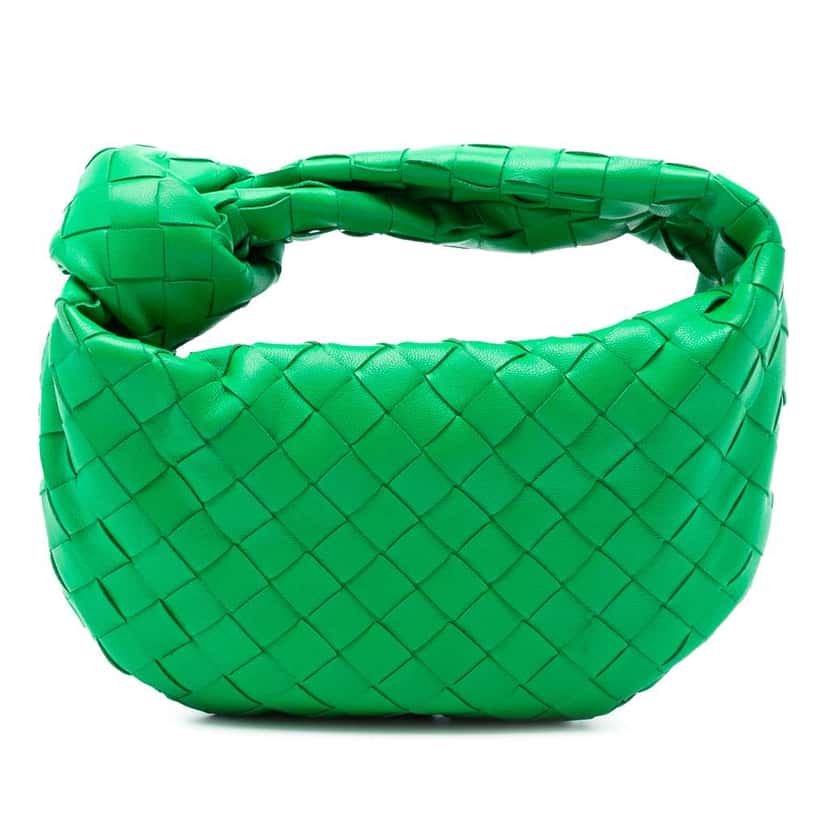 Bottega Veneta Mini Nappa Intrecciato Jodie Green Leather Good condition - Front View