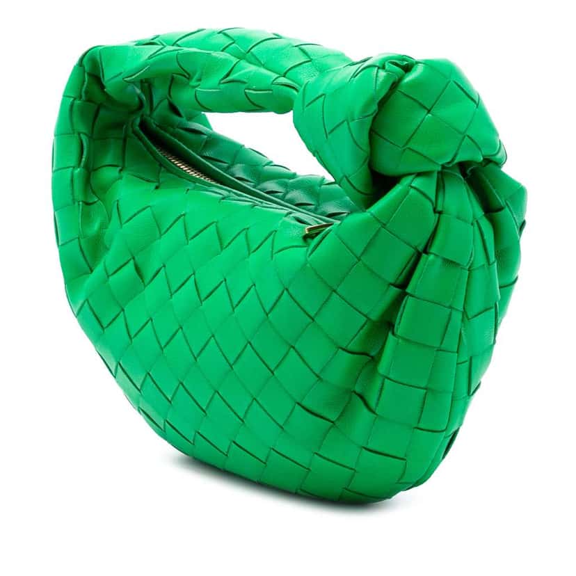 Bottega Veneta Mini Nappa Intrecciato Jodie Green Leather Good condition - Back View