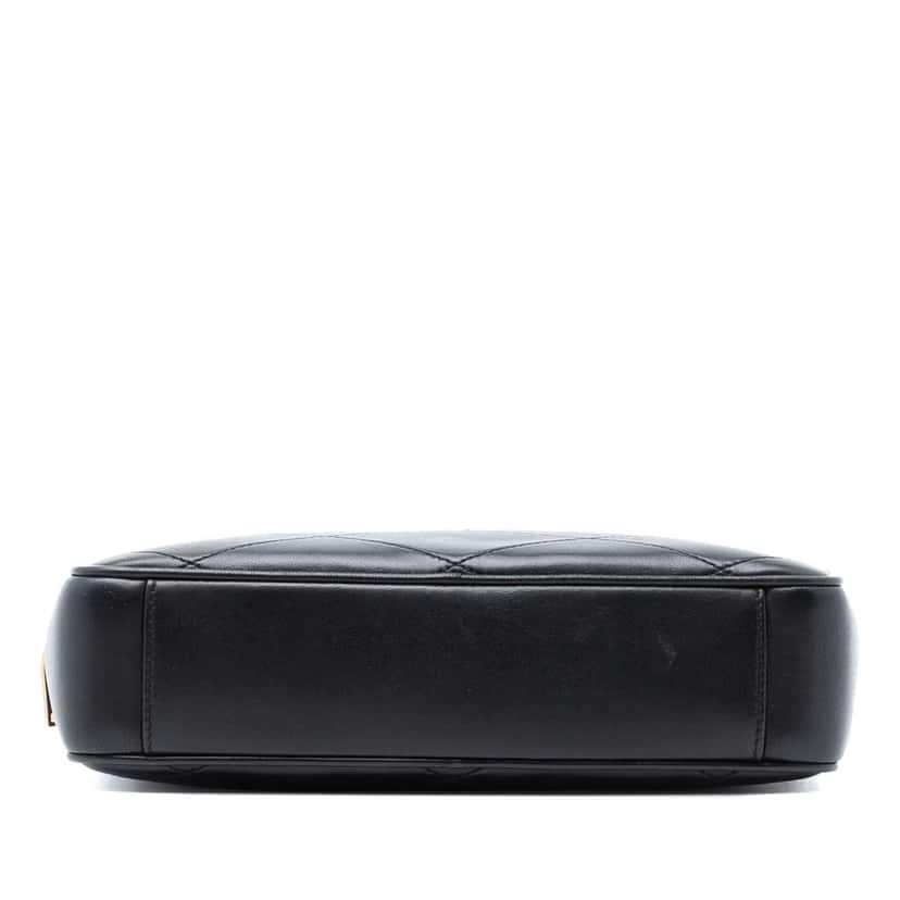 Saint Laurent Quilted Lambskin Le Maillon Chain Shoulder Bag Black Leather Good condition - Inside View