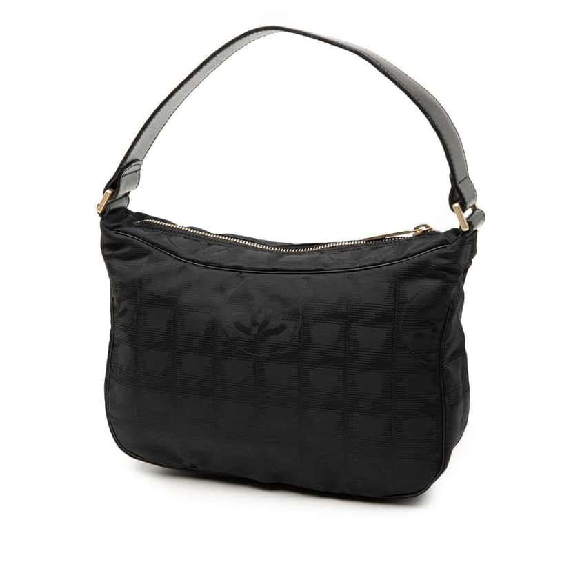 Chanel New Travel Line Nylon handbag Black Good condition - Back View