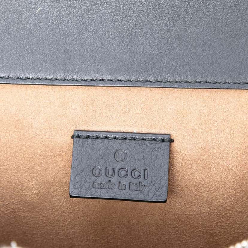 Gucci Medium GG Supreme Arabesque Dionysus Shoulder Bag Black Canvas Good condition - Box View