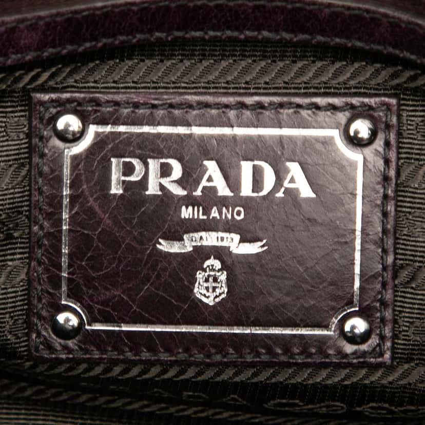 Prada Soft Calf Trimmed Tessuto Zip Top Satchel Red Good condition - Box View
