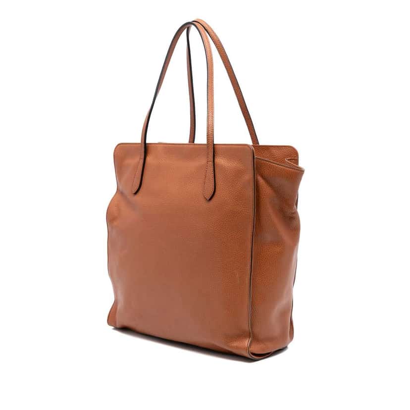 Gucci Dollar Calf Interlocking G Tote Brown Leather Good condition - Back View