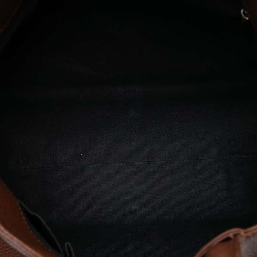 Burberry Medium House Check Trimmed Leather Horn Toggle Tote Brown Leather Good condition - Model View
