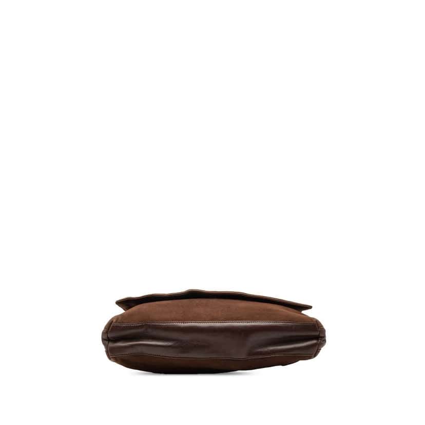 Loewe Suede Anagram Flap Shoulder Bag Brown Leather Very good condition - Inside View