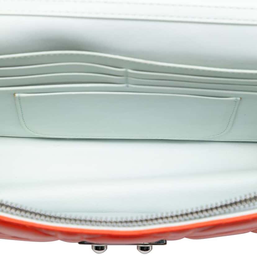 Dior Tricolor Lambskin Cannage Miss Dior Promenade Flap Pink Leather Good condition - Model View