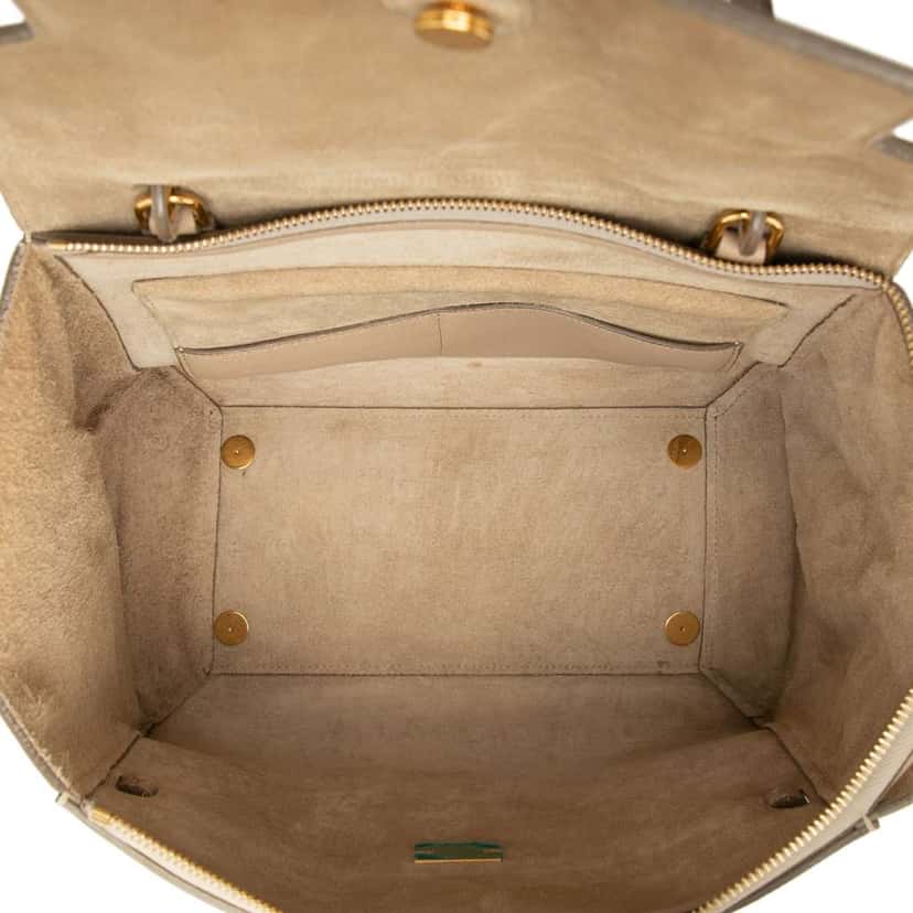 Celine Mini Grained Calfskin Belt Bag Brown Leather Good condition - Model View