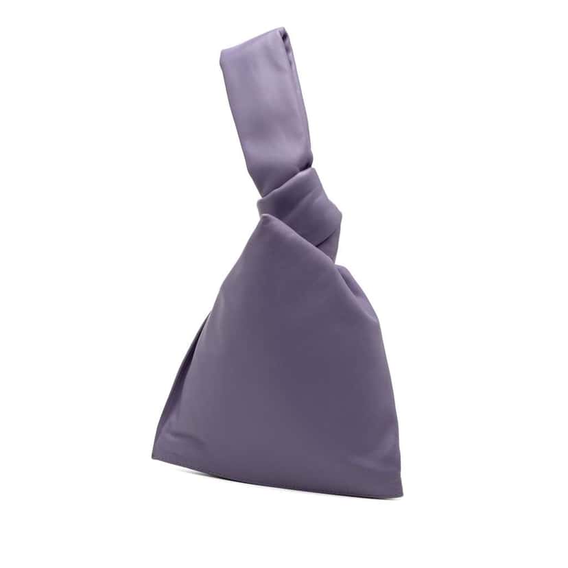 Bottega Veneta Mini Calfskin BV Twist Bag Purple Leather Very good condition - Back View