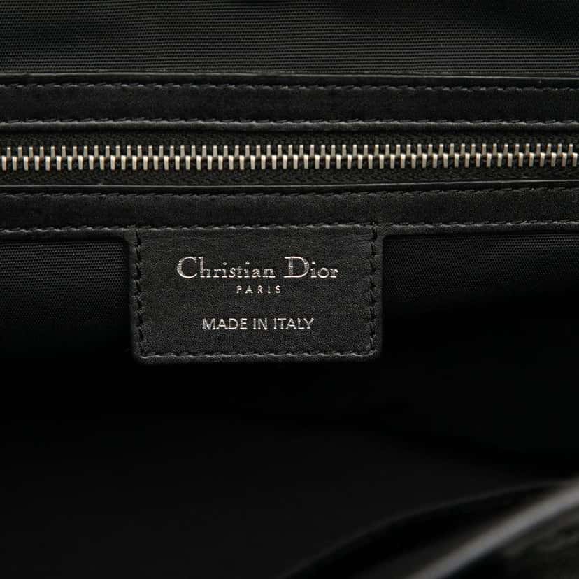 Dior Mini Coated Canvas Cannage Panarea Tote Black Canvas Good condition - Box View