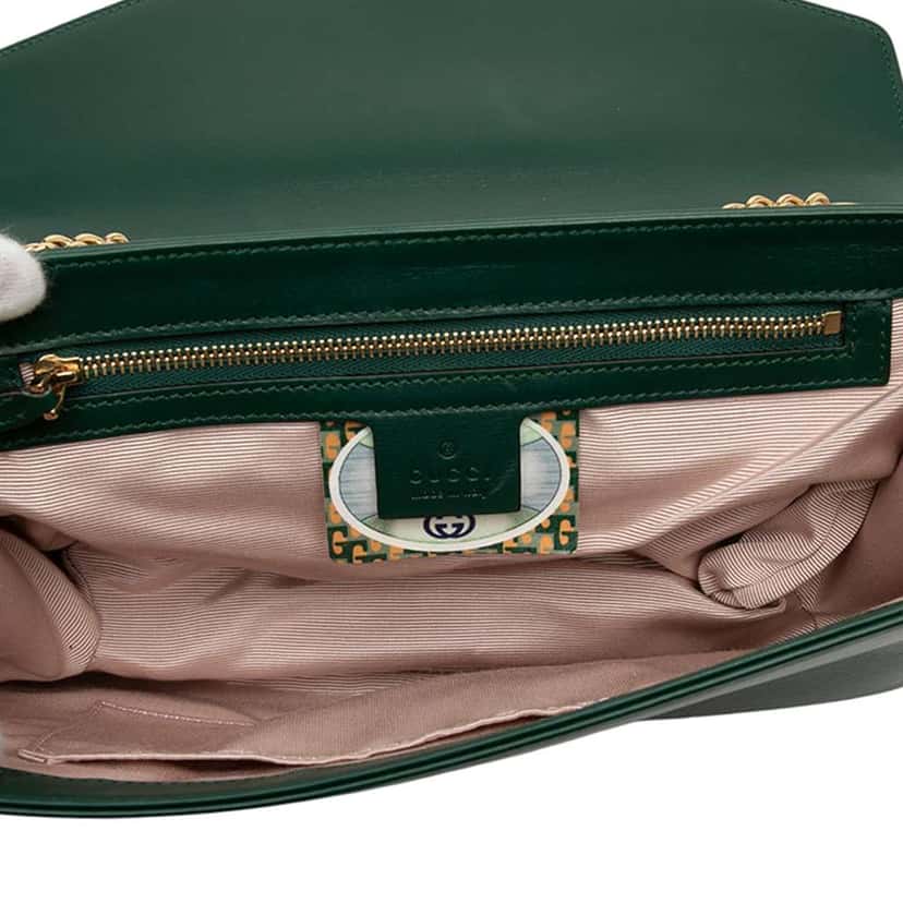 Gucci Medium Leather Rajah Crossbody Green Leather Very good condition - Model View