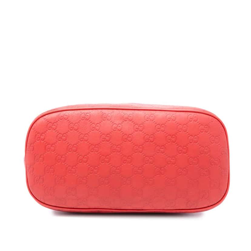 Gucci Medium Guccissima Dome Satchel Red Leather Good condition - Inside View