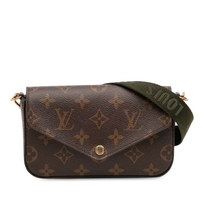 Louis Vuitton Monogram Felicie Strap And Go Brown Good condition - Front View