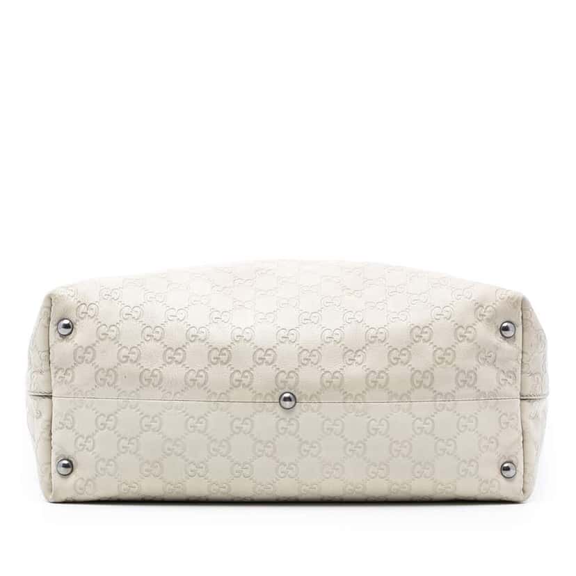 Gucci Guccissima Icon Bit Tote White Leather Good condition - Inside View