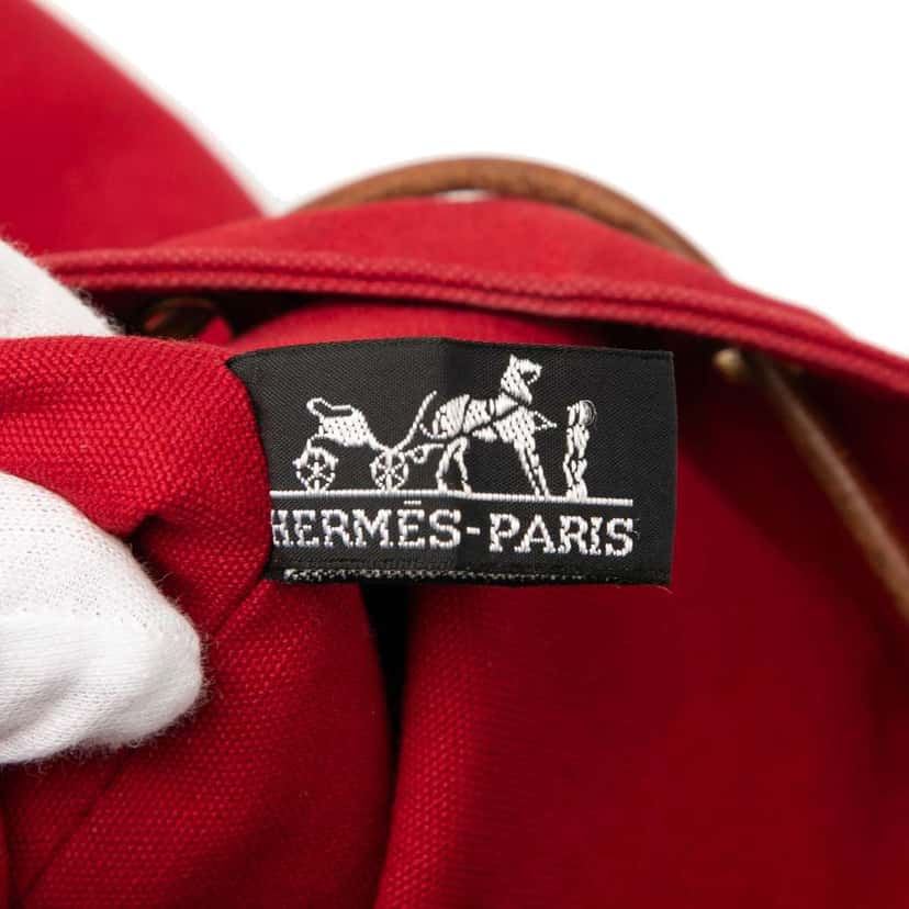 Hermès Toile Polochon Mimile Red Canvas Good condition - Box View