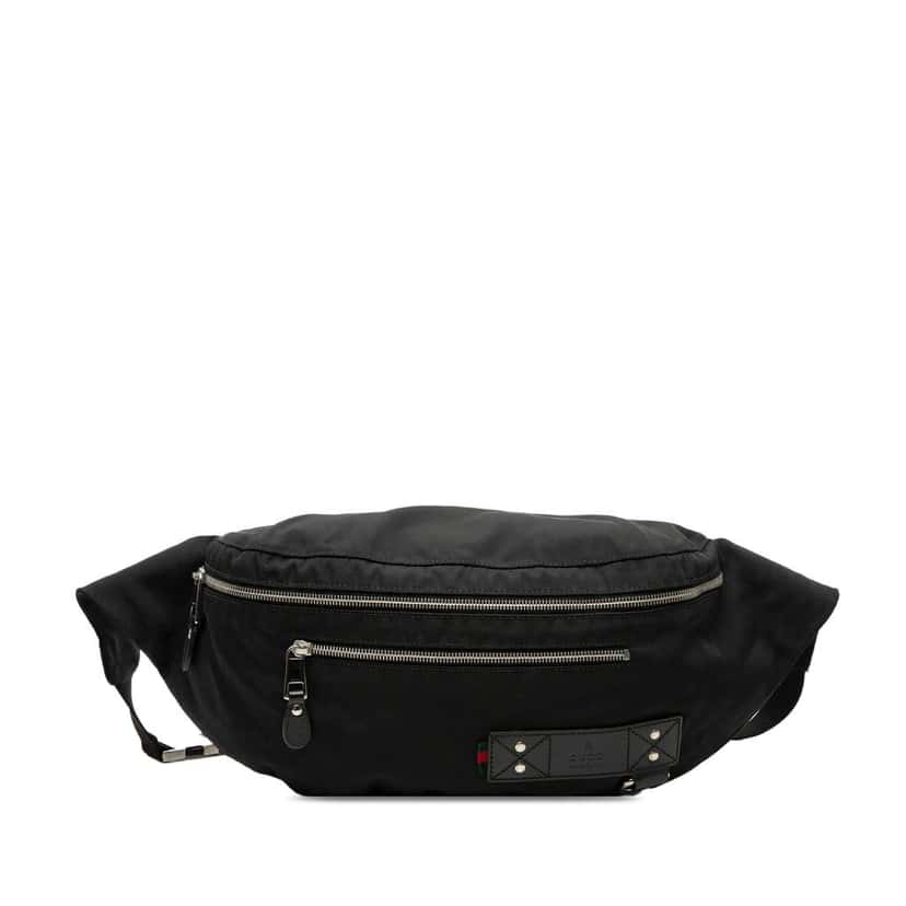 Gucci Nylon Belt Bag Black Very good condition - Front View