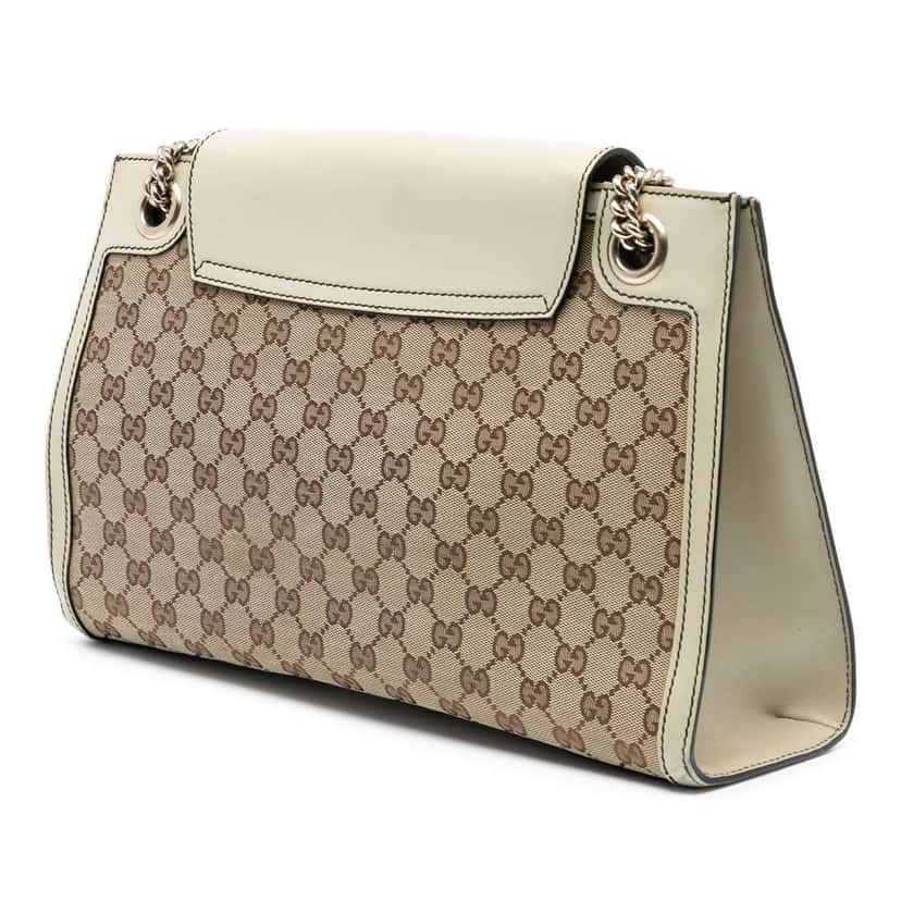Gucci Large GG Canvas Emily Shoulder Bag Brown Canvas Very good condition - Back View