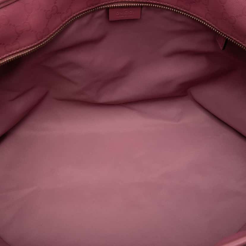 Gucci Large GG Imprime Tote Pink Canvas Good condition - Model View