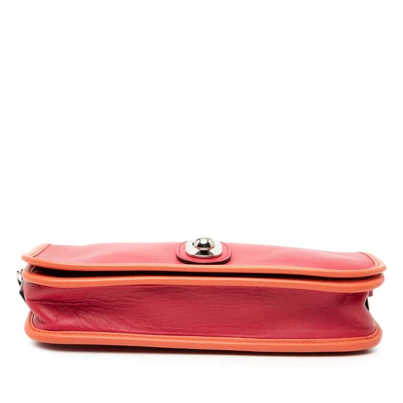 Loewe Bicolor Leather Anagram Ines Flap Crossbody Red Leather Very good condition - Inside View