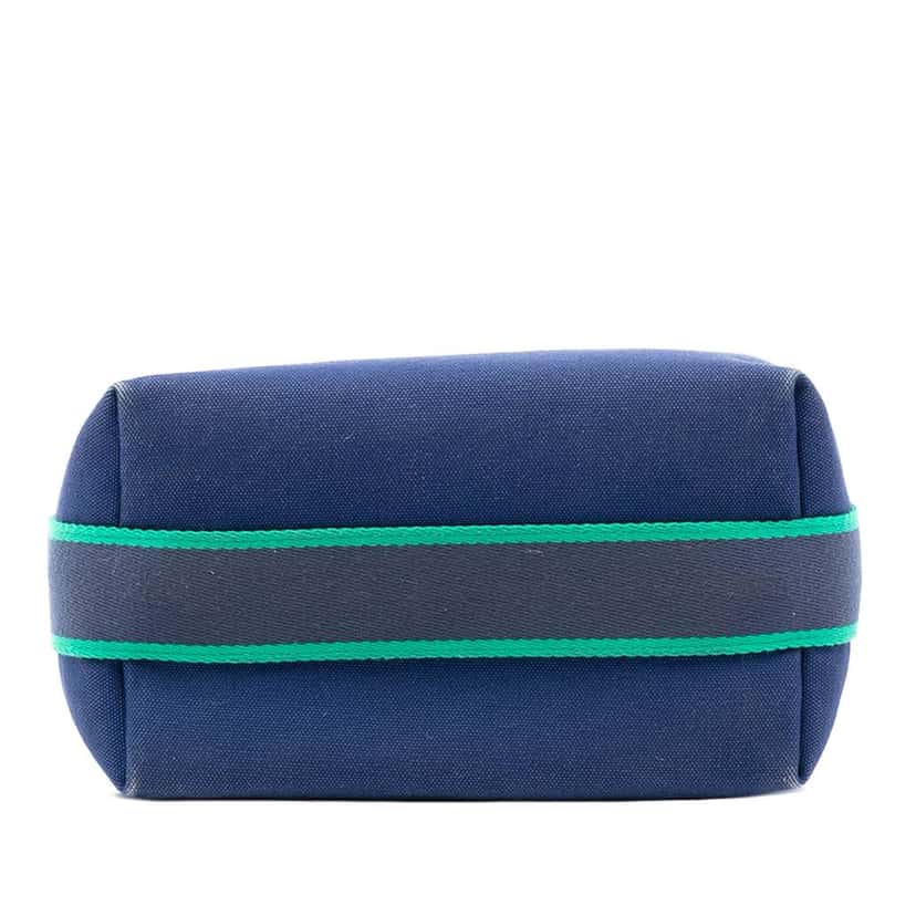 Hermès Small Toile Bride A Brac Case Blue Canvas Good condition - Inside View