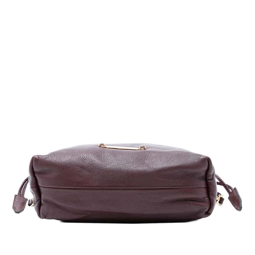 Burberry House Check Canvas and Calfskin Little Crush Crossbody Red Leather Good condition - Inside View