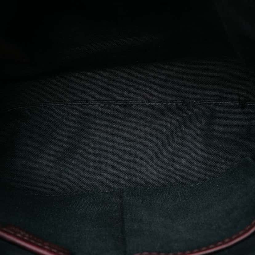 Burberry House Check Canvas and Calfskin Little Crush Crossbody Red Leather Good condition - Model View