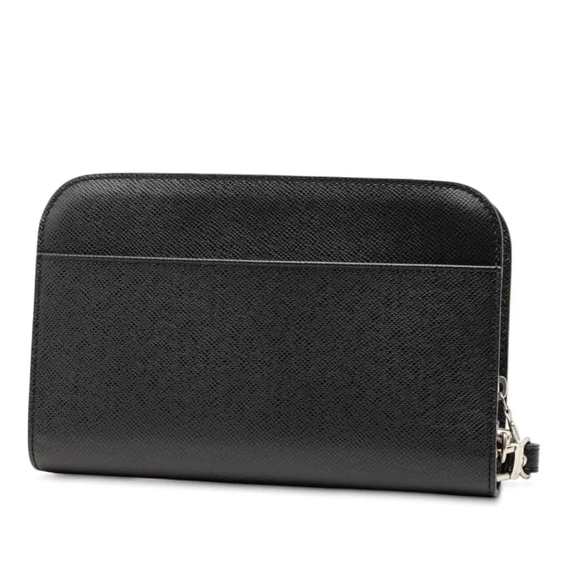 Louis Vuitton Taiga Pochette Baikal Black Leather Good condition - Back View