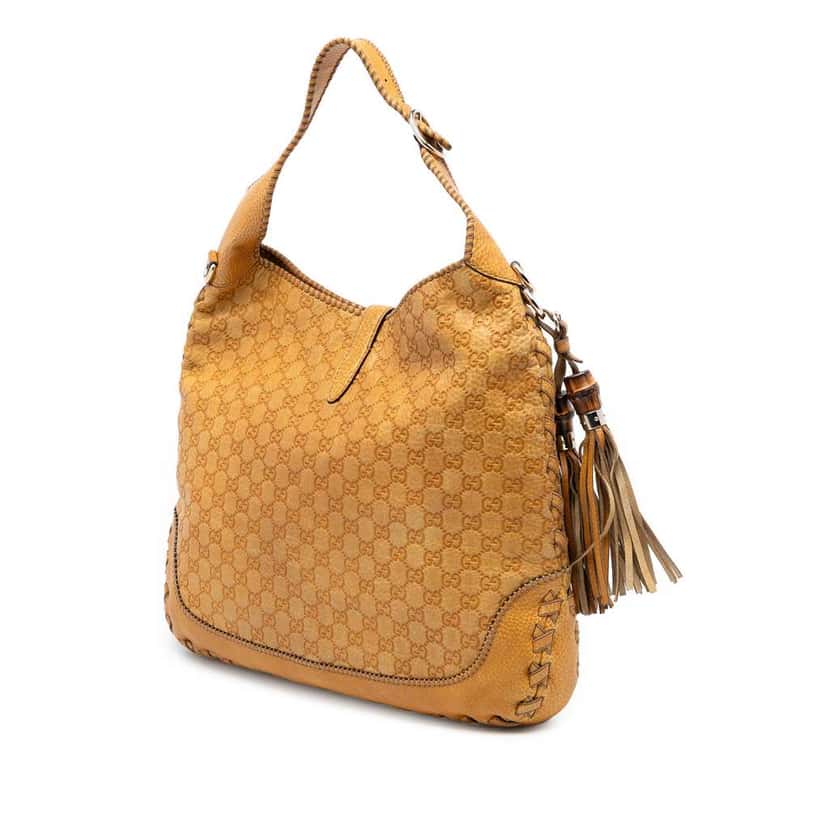 Gucci Large Guccissima New Jackie Satchel Brown Leather Good condition - Back View