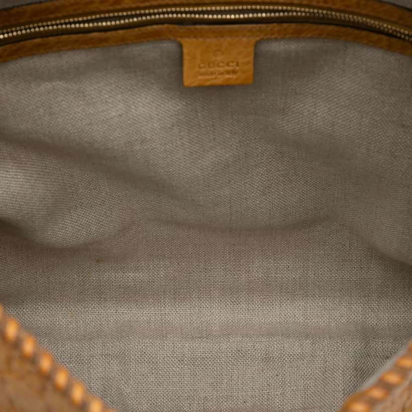 Gucci Large Guccissima New Jackie Satchel Brown Leather Good condition - Model View