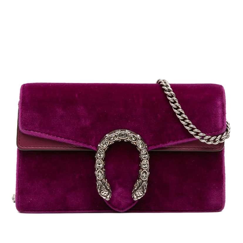 Gucci Mini Velvet Dionysus Crossbody Purple Velvet Good condition - Front View