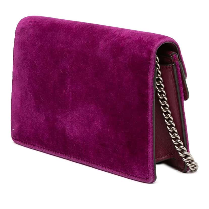 Gucci Mini Velvet Dionysus Crossbody Purple Velvet Good condition - Back View