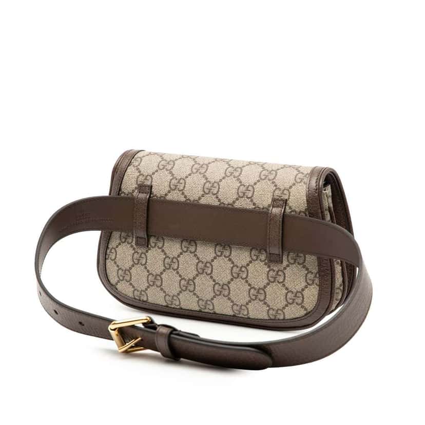 Gucci GG Supreme Blondie Belt Bag Brown Canvas Very good condition - Back View
