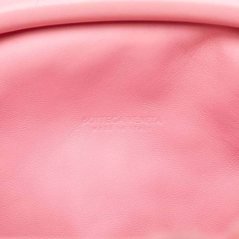 Bottega Veneta Teen Chenille The Pouch Crossbody Pink Polyester Very good condition - Box View