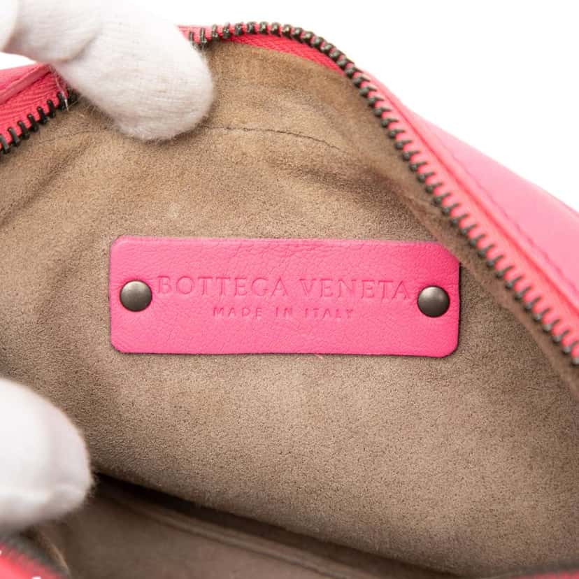 Bottega Veneta Nappa Intrecciato Belt Bag Pink Leather Very good condition - Box View